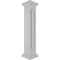Ekena Millwork 8"W x 48"H Corner Newel Post with Panel, Flat Capital & Base Trim (Installation kit included) NWL08X48CPF0B0 - alternate 3
